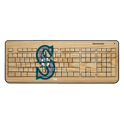 Seattle Mariners Wood Print Wireless USB Keyboard