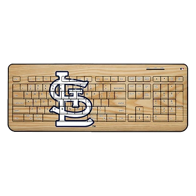 St. Louis Cardinals Wood Print Wireless USB Keyboard