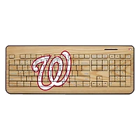 Washington Nationals Wood Print Wireless USB Keyboard
