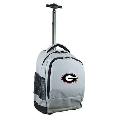 Gray Georgia Bulldogs 19'' Premium Wheeled Backpack