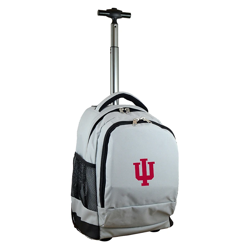 Gray Indiana Hoosiers 19'' Premium Wheeled Backpack
