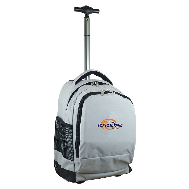 Gray Pepperdine Waves 19'' Premium Wheeled Backpack