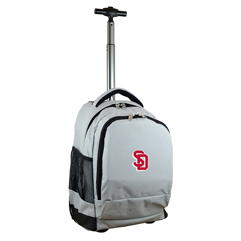Gray South Dakota Coyotes 19'' Premium Wheeled Backpack