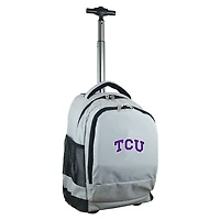 Gray TCU Horned Frogs 19'' Premium Wheeled Backpack