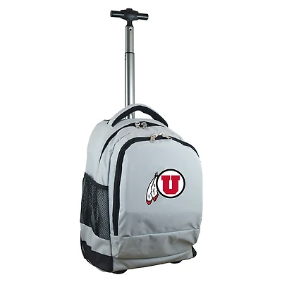 Gray Utah Utes 19'' Premium Wheeled Backpack