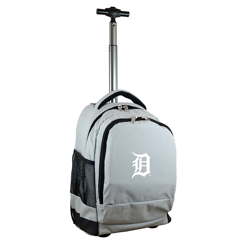 Gray Detroit Tigers 19'' Premium Wheeled Backpack