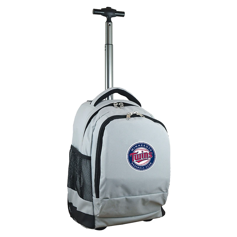 Gray Minnesota Twins 19'' Premium Wheeled Backpack