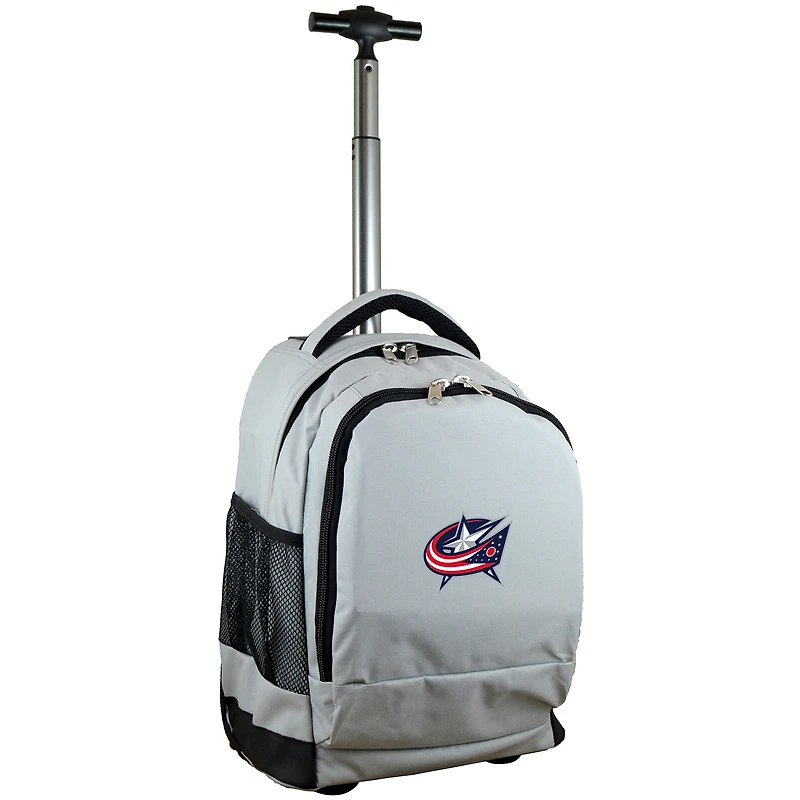 MOJO Gray Columbus Blue Jackets 19'' Premium Wheeled Backpack