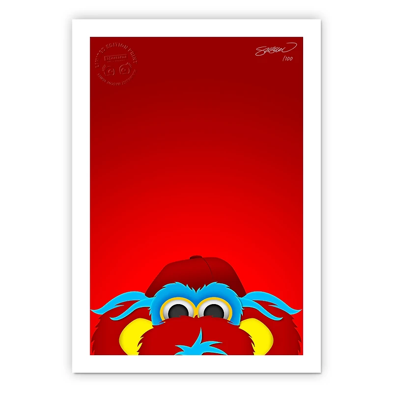 Cincinnati Reds 24" x 32" Gapper Minimalist Art Giclee