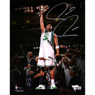 Paul Pierce Boston Celtics Autographed 8" x 10" Holding Trophy Photograph