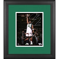 Paul Pierce Boston Celtics Framed Autographed 8" x 10" Holding Trophy Photograph