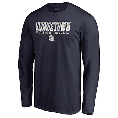 Men's Navy Georgetown Hoyas Team Unity Basketball Long Sleeve T-Shirt