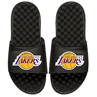 Youth ISlide Black Los Angeles Lakers Personalized Primary Slide Sandals