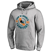 Men's Ash San Jose Sharks Hometown Collection Sharks Territory Pullover Hoodie