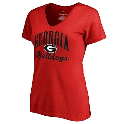 Women's Red Georgia Bulldogs Victory Script T-Shirt