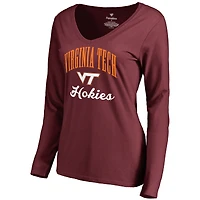 Women's Maroon Virginia Tech Hokies Victory Script Long Sleeve T-Shirt