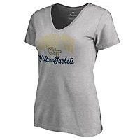 Women's Ash Georgia Tech Yellow Jackets Victory Script T-Shirt