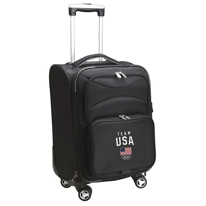 Black Team USA 22" 8-Wheel Spinner Carry-On