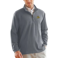 Men's Heather Gray North Carolina A&T Aggies 1/4-Zip Flat Back Pullover Jacket