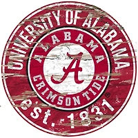 Alabama Crimson Tide 23.5" Distressed Round Sign