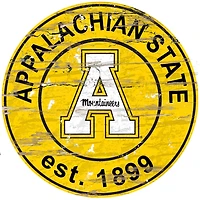 Appalachian State Mountaineers 23.5" Distressed Round Sign