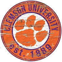 Clemson Tigers 23.5" Distressed Round Sign