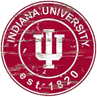 Indiana Hoosiers 23.5" Distressed Round Sign