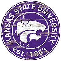 Kansas State Wildcats 23.5" Distressed Round Sign