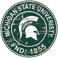 Michigan State Spartans 23.5" Distressed Round Sign