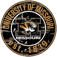 Missouri Tigers 23.5" Distressed Round Sign