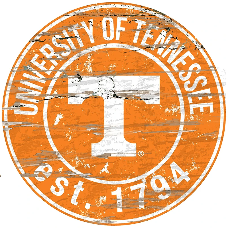 Tennessee Volunteers 23.5" Distressed Round Sign