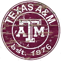 Texas A&M Aggies 23.5" Distressed Round Sign