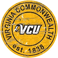 VCU Rams 23.5" Distressed Round Sign