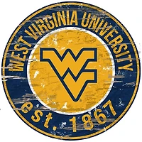 West Virginia Mountaineers 23.5" Distressed Round Sign