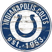 Indianapolis Colts 23.5" Distressed Round Sign