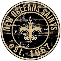 New Orleans Saints 23.5" Distressed Round Sign