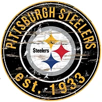 Pittsburgh Steelers 23.5" Distressed Round Sign