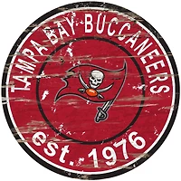 Tampa Bay Buccaneers 23.5" Distressed Round Sign