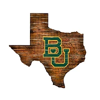 Baylor Bears 23.5" x 23.5" Distressed State with Logo Sign