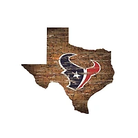 Houston Texans 23.5" x 23.5" Distressed State with Logo Sign