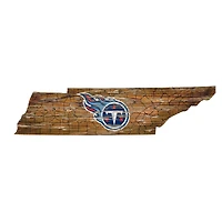 Tennessee Titans 23.5" x 23.5" Distressed State with Logo Sign