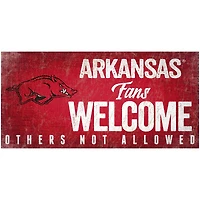 Arkansas Razorbacks 6" x 12" Fans Welcome Sign
