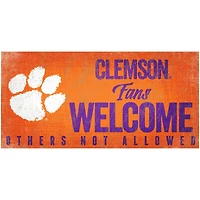 Clemson Tigers 6" x 12" Fans Welcome Sign