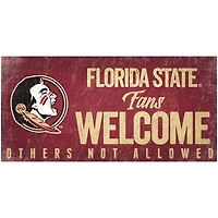 Florida State Seminoles 6" x 12" Fans Welcome Sign