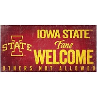 Iowa State Cyclones 6" x 12" Fans Welcome Sign