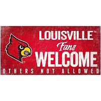 Louisville Cardinals 6" x 12" Fans Welcome Sign