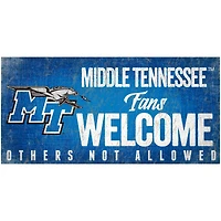 MTSU Blue Raiders 6" x 12" Fans Welcome Sign