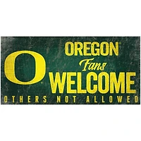 Oregon Ducks 6" x 12" Fans Welcome Sign