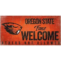 Oregon State Beavers 6" x 12" Fans Welcome Sign