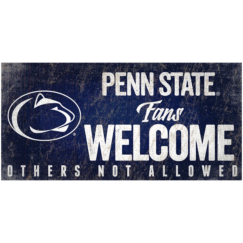 Penn State Nittany Lions 6" x 12" Fans Welcome Sign